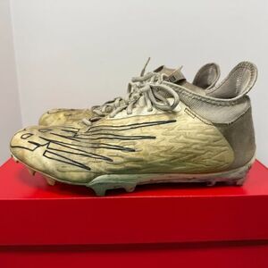 New Balance Lacrosse Cleats Burn White Gray Black Burnxlw3 Sz Men 9.5 Wide 2E